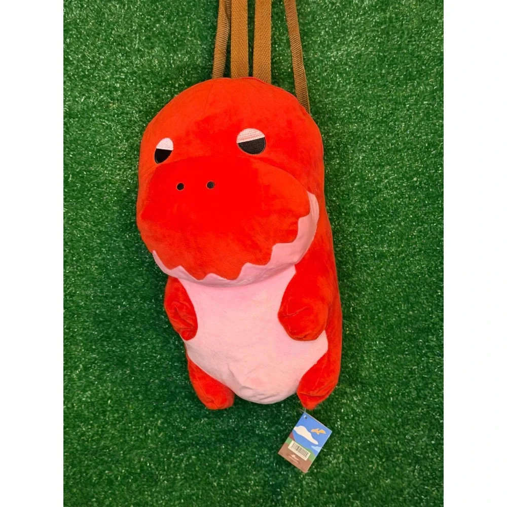 NWT Round1 Exclusive Red T-Rex Dinosaur Plush Backpack Kawaii Arcade Prize